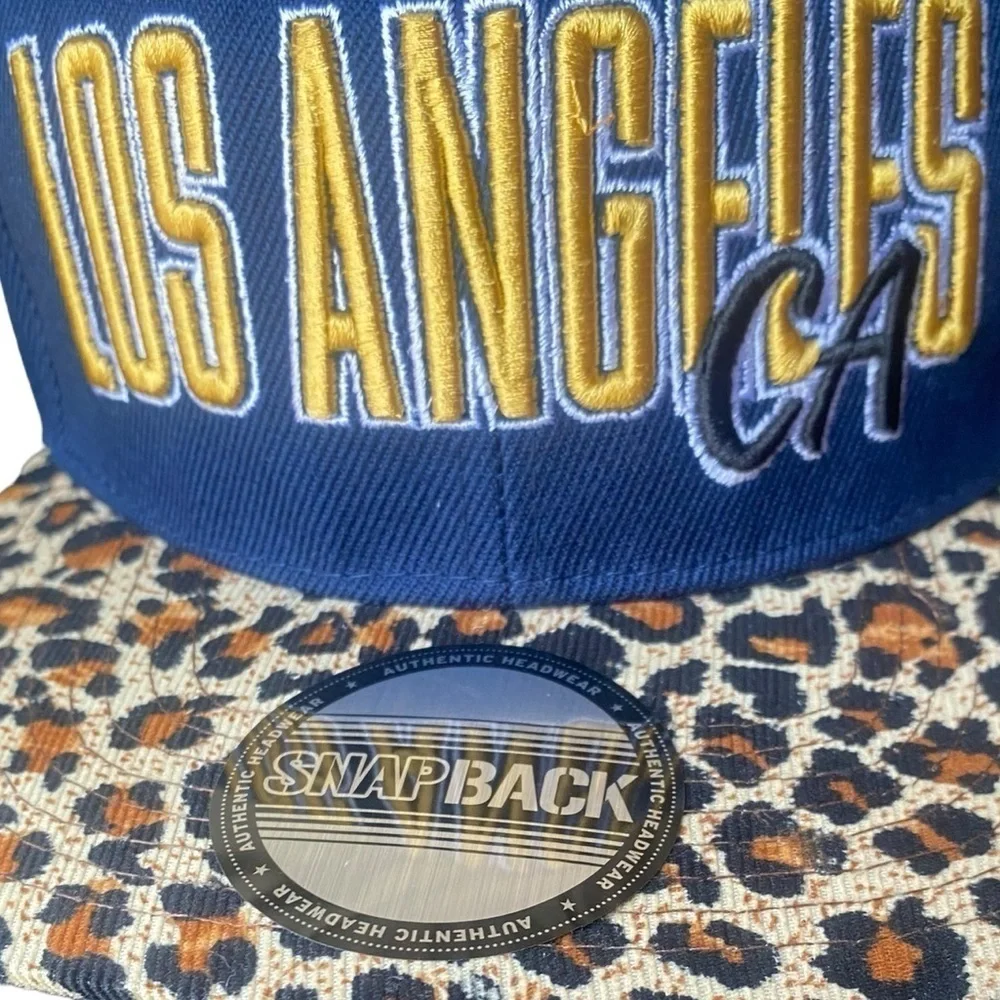 Los Angeles Snapback Acrylic Leopard Hat